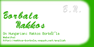 borbala makkos business card